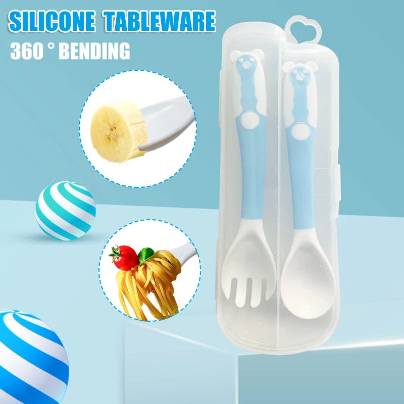 2020 Baby Spoon Fork Set Food Bending Feeding Elbow Training Twisting Bendable Tableware
2020 Baby Spoon Fork Set Food Bending Feeding Elbow Training Twisting Bendable Tableware