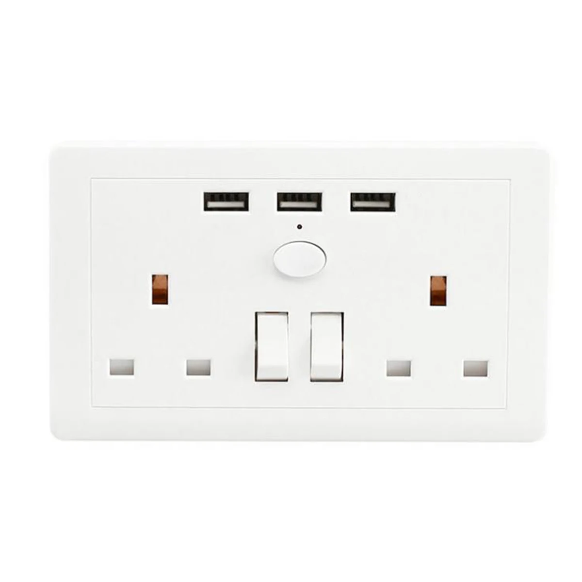 USB Socket, White Embedded Panel,13A 3 USB Port, AC 110-250V, UK Wall Power Socket Universal 5 Hole Outlet
USB Socket, White Embedded Panel,13A 3 USB Port, AC 110-250V, UK Wall Power Socket Universal 5 Hole Outlet