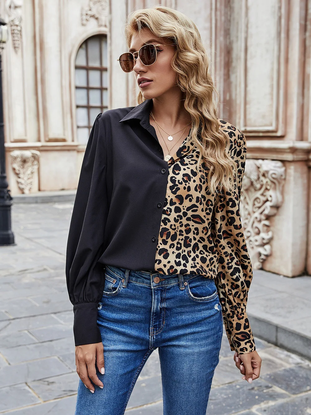 2021 Spring Autumn Fashion Loose Turn-Down Collar Shirt Female Patchwork Tops Casual Leopard Women's Blouse
2021 Spring Autumn Fashion Loose Turn-Down Collar Shirt Female Patchwork Tops Casual Leopard Women's Blouse