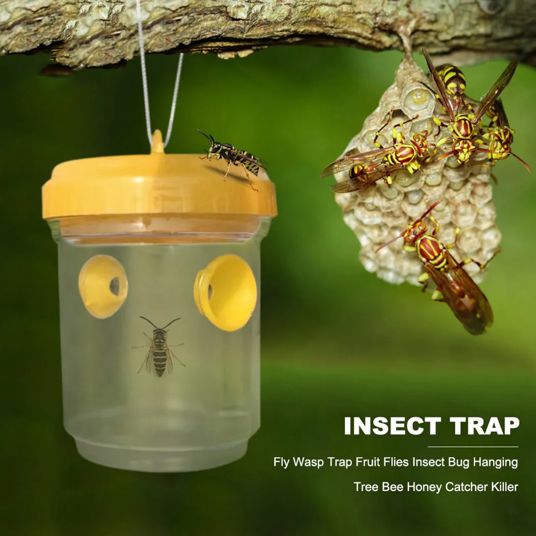 2Pcs Bee Trap Catcher Fly Wasp Trap Yellow Fruit Flies Insect Bug Hanging Tree Honey Catcher Killer For Garden Pest Control Tool
2Pcs Bee Trap Catcher Fly Wasp Trap Yellow Fruit Flies Insect Bug Hanging Tree Honey Catcher Killer For Garden Pest Control Tool