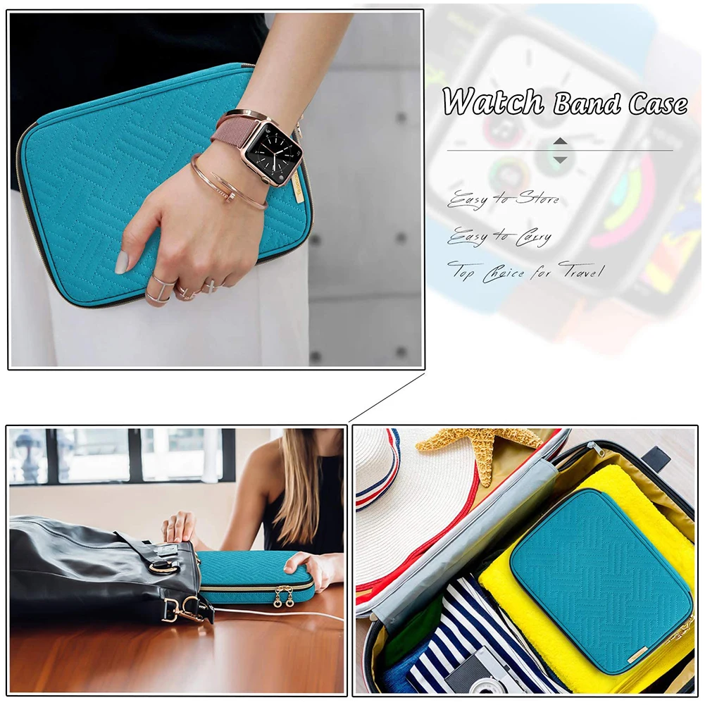 Watch Organizer Case Durable Multifunction Portable Travel for Strap Band Carrying Watchband Storage Box Bag NEW | Наручные часы