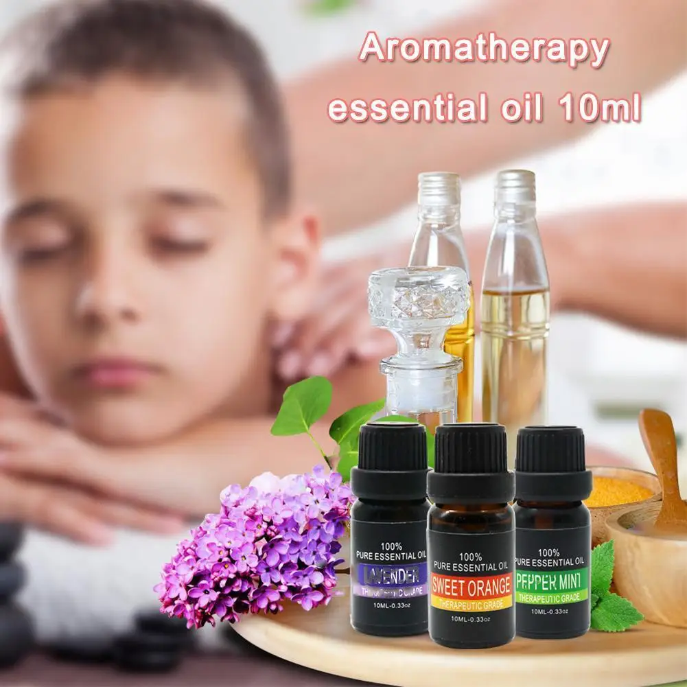 

10ml 100% Pure Natural Essential Oils For Aromatherapy Diffusers Lavender Mint Lemon Water Soluble Relieve Stress Essential Oil