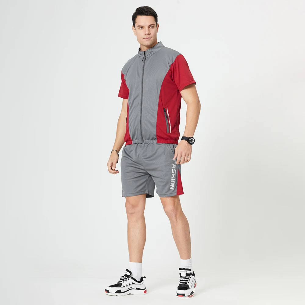 Mens Summer Two Pieces Set Short Sleeve Shirts +Shorts Casual Tracksuit 2021 Men Running Suit Sportswear Quick-dry Breathable
Mens Summer Two Pieces Set Short Sleeve Shirts +Shorts Casual Tracksuit 2021 Men Running Suit Sportswear Quick-dry Breathable