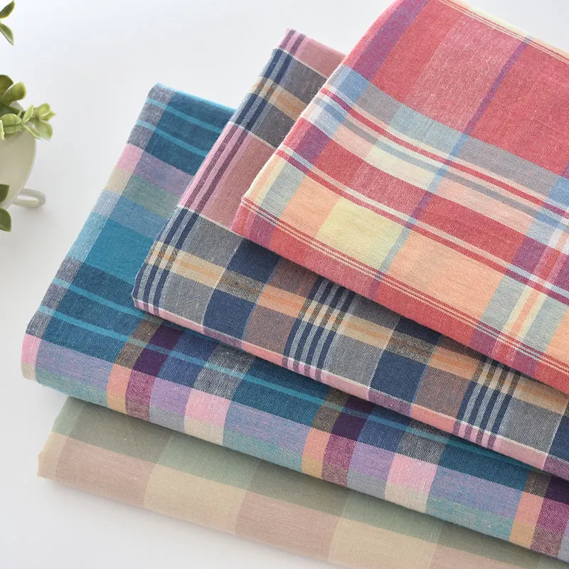 110x50cm Pure Cotton Red Blue Plaid Cloth Fresh Soft Yarn-Dyed Making DIY Handmade Clothes Skirt Shirt Garment Material
110x50cm Pure Cotton Red Blue Plaid Cloth Fresh Soft Yarn-Dyed Making DIY Handmade Clothes Skirt Shirt Garment Material