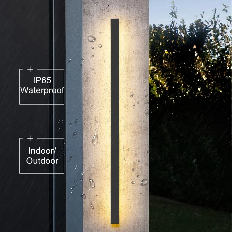 Waterproof Outdoor Wall Lamp LED Long Strip Wall Lamp Ip65 Aluminum Light Garden Villa Porch Sconce 220V Luminaire 
Waterproof Outdoor Wall Lamp LED Long Strip Wall Lamp Ip65 Aluminum Light Garden Villa Porch Sconce 220V Luminaire