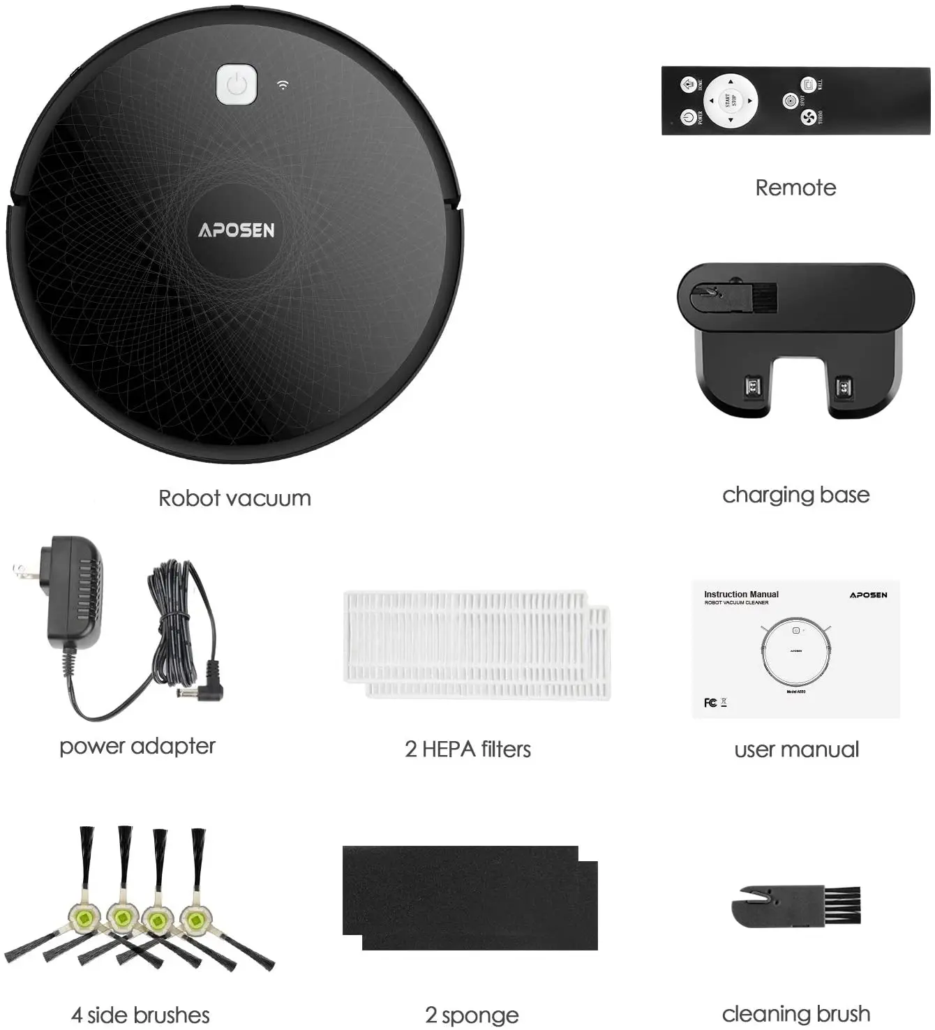 Aposen A550 Smart Robot Vacuum Cleaner 1.8kPa Auto Charge APP/WIFI/Alexa Control for Home Pet Hair Carpets Floor 110 Minute Use
Aposen A550 Smart Robot Vacuum Cleaner 1.8kPa Auto Charge APP/WIFI/Alexa Control for Home Pet Hair Carpets Floor 110 Minute Use