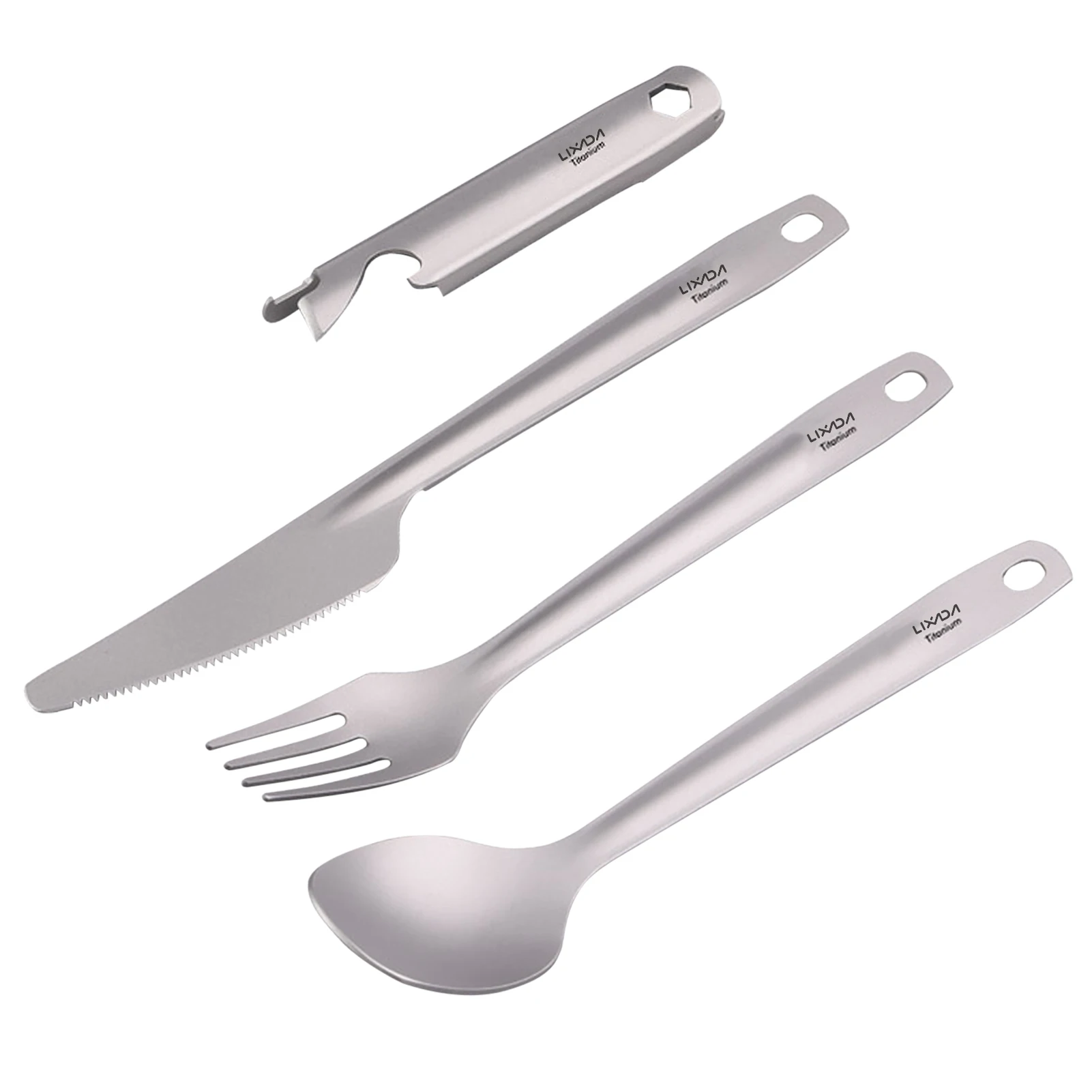 Lixada 4-в-1 легкий титановый набор столовых приборов столовая ложка Вилка резак многофункциональный держатель для хранения открывалка для бутылок
Lixada 4-в-1 легкий титановый набор столовых приборов столовая ложка Вилка резак многофункциональный держатель для хранения открывалка для бутылок