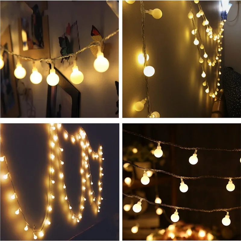 Holiday Decoration Lamp Festival Christmas Lights Outdoor Lighting 2m Led String Lights With White Ball AC110V/220V
Holiday Decoration Lamp Festival Christmas Lights Outdoor Lighting 2m Led String Lights With White Ball AC110V/220V