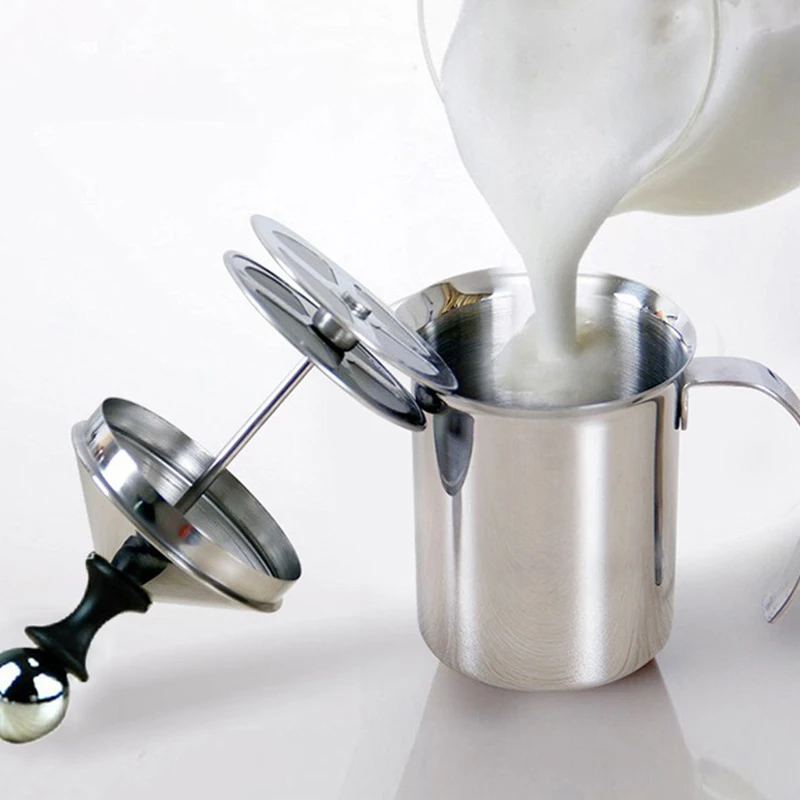 400/800ML Stainless Steel Milk Frother Pump Coffee Mixer Milk Foamer Cappuccino Latte Double Mesh Delicate Foam For Coffee Tools
400/800ML Stainless Steel Milk Frother Pump Coffee Mixer Milk Foamer Cappuccino Latte Double Mesh Delicate Foam For Coffee Tools