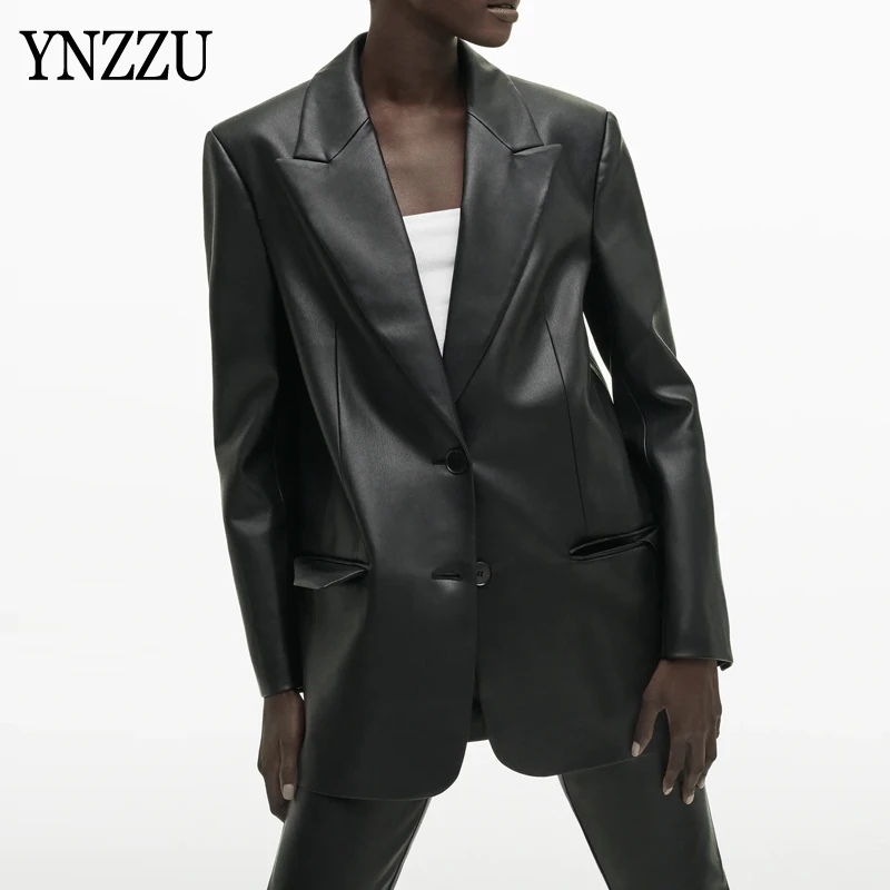 Women leather jacket blazer autumn 2020 streetwear black women Long sleeve Loose casual PU Coat vintage outfits Chic YNZZU 9O227
Women leather jacket blazer autumn 2020 streetwear black women Long sleeve Loose casual PU Coat vintage outfits Chic YNZZU 9O227