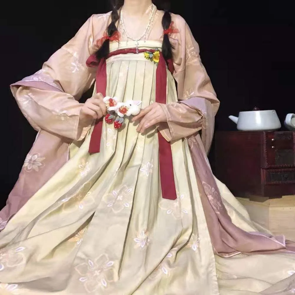 Chinese Traditional Hanfu Dress Female Tang Dynasty Ancient Dance Costumes Elegant Oriental Chinese Clothes Cosplay for Stage
Chinese Traditional Hanfu Dress Female Tang Dynasty Ancient Dance Costumes Elegant Oriental Chinese Clothes Cosplay for Stage