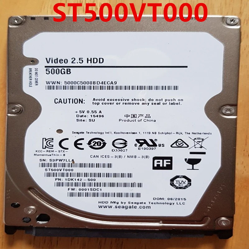 

Original New HDD For Seagate 500GB 2.5" SATA 6 Gb/s 16MB 5400RPM 7MM For Internal Hard Disk For Notebook HDD For ST500VT000