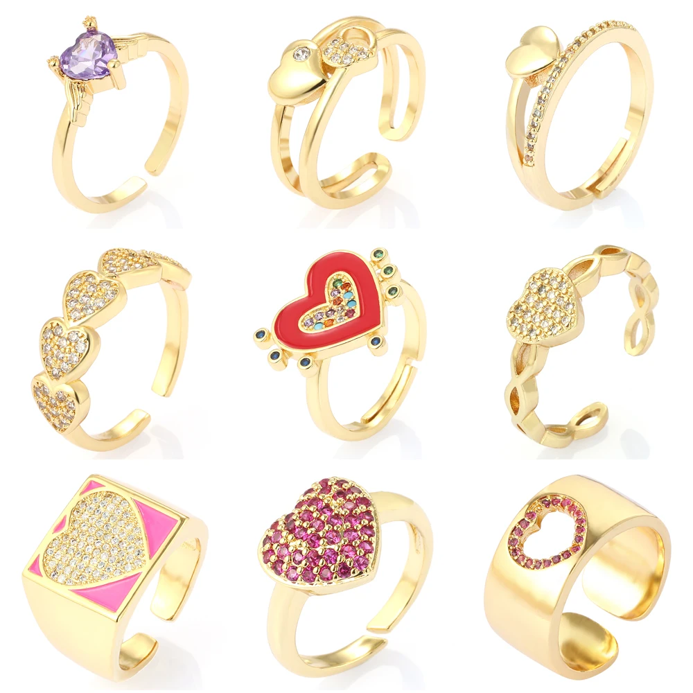 Heart and Love Rings for Women Punk Hip Hop Boho Ring for Men Adjustable Gold Colorful Bohemian Copper Gift
Heart and Love Rings for Women Punk Hip Hop Boho Ring for Men Adjustable Gold Colorful Bohemian Copper Gift