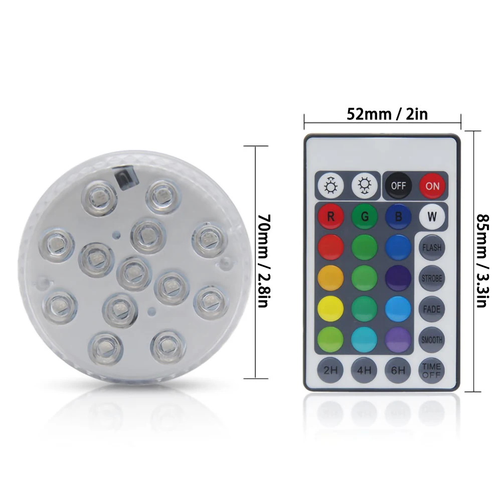 4pcs 13 LED Pool Lighting IP68 Waterproof RF Remote Submersible Lights For Pond Fountain Aquarium Bathtub Underwater Lamp
4pcs 13 LED Pool Lighting IP68 Waterproof RF Remote Submersible Lights For Pond Fountain Aquarium Bathtub Underwater Lamp