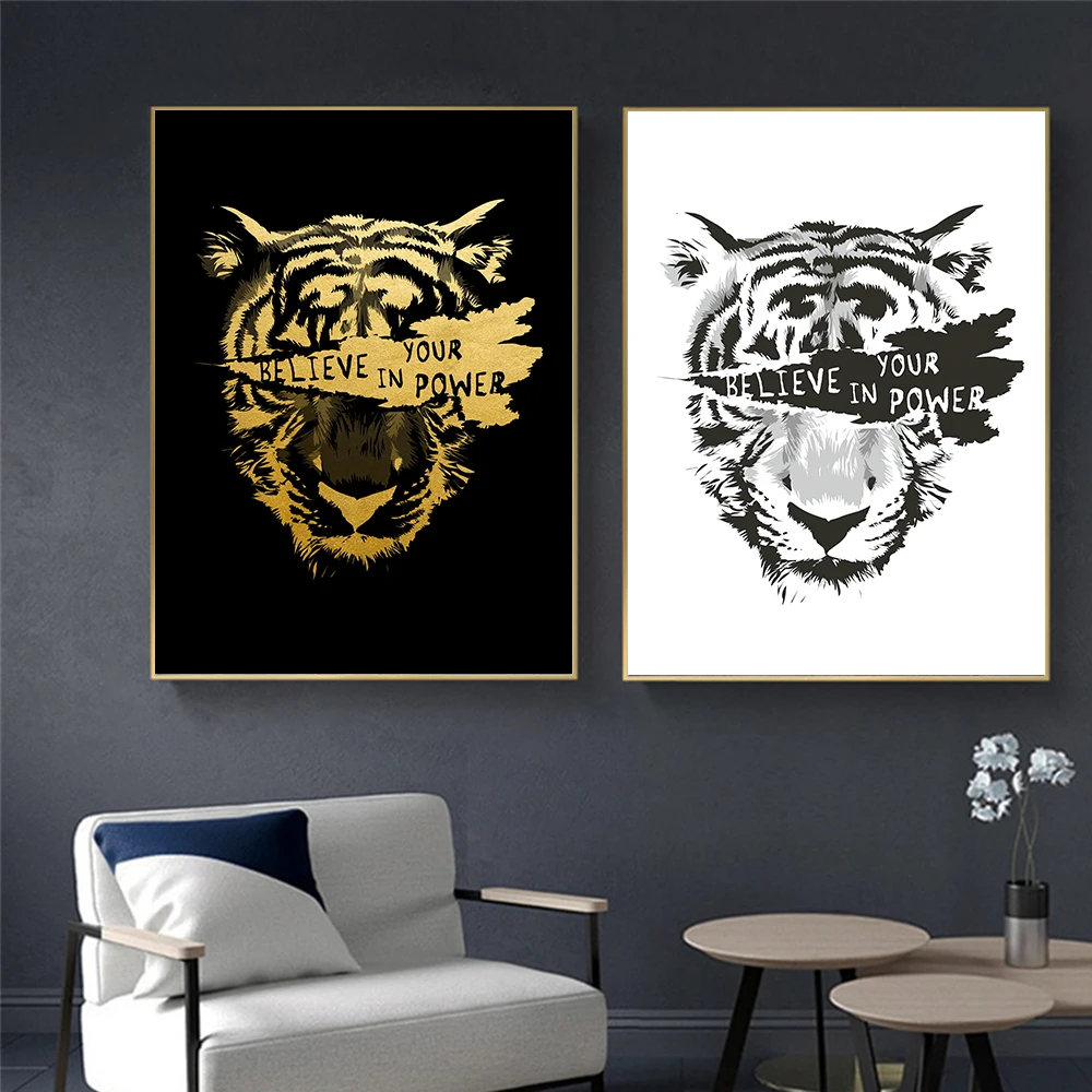 Inspirational Quote Print Believe In Your Power Poster Slogan Tiger Wall Art Canvas Painting Living Room Home Decor Pictures
Inspirational Quote Print Believe In Your Power Poster Slogan Tiger Wall Art Canvas Painting Living Room Home Decor Pictures