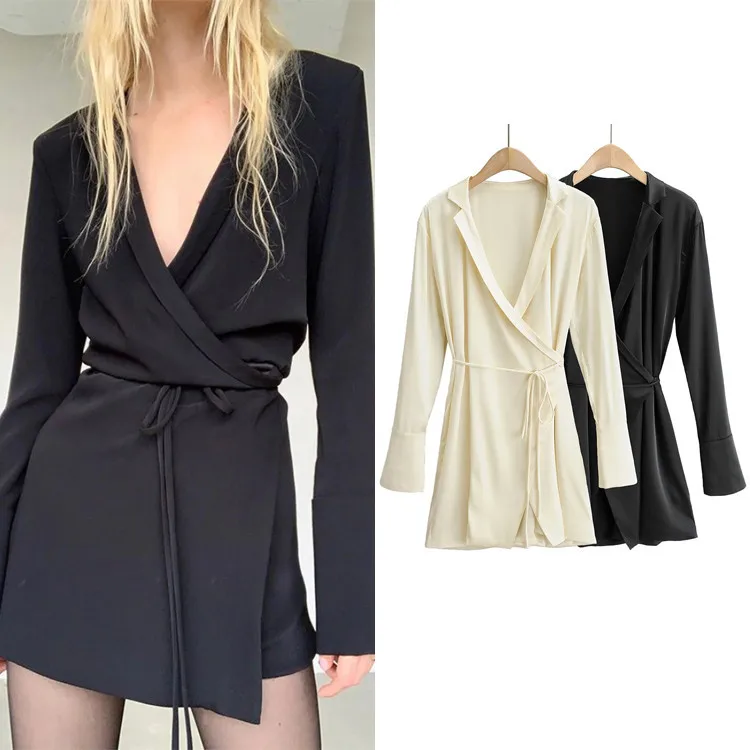 Za 2021 women Long-sleeved dress spring autumn new women's high-waist lace-up A-line skirt
Za 2021 women Long-sleeved dress spring autumn new women's high-waist lace-up A-line skirt