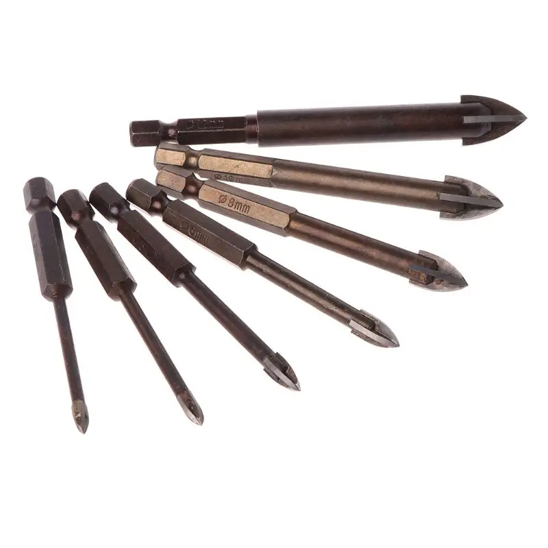 Tungsten Carbide Glass Drill Bit Set Alloy Carbide Point with 4 Cutting Edges Tile and Glass Cross Spear Head Drill Bits
Tungsten Carbide Glass Drill Bit Set Alloy Carbide Point with 4 Cutting Edges Tile and Glass Cross Spear Head Drill Bits