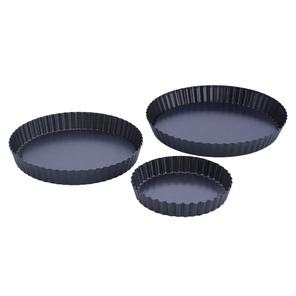 3Pcs Removable Bottom Cake Mold Baking Pans Carbon Steel Cake Molds (Black)
3Pcs Removable Bottom Cake Mold Baking Pans Carbon Steel Cake Molds (Black)