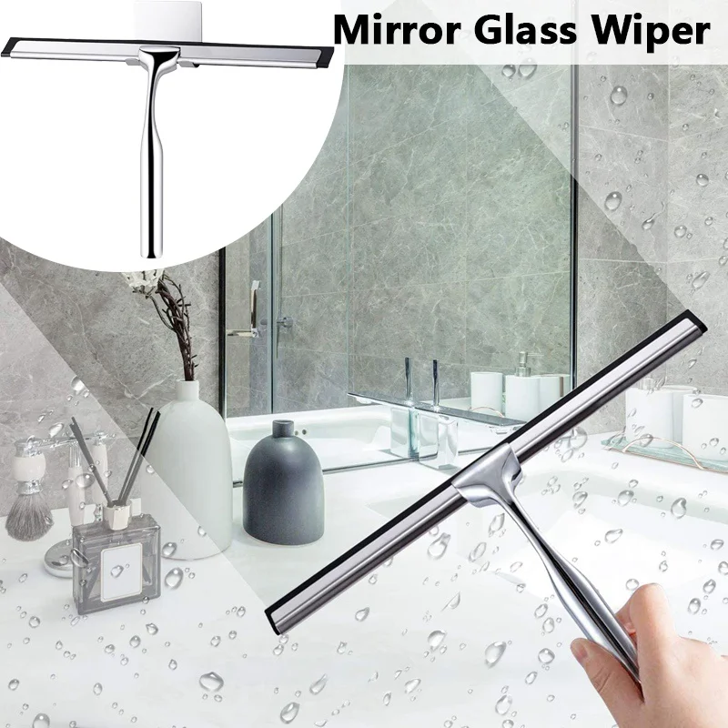 26cm Window Mirror Wiper Scraper Stainless Steel Window Glass Squeegee Cleaner Wipe Cleaning Tool with Holder Hook
26cm Window Mirror Wiper Scraper Stainless Steel Window Glass Squeegee Cleaner Wipe Cleaning Tool with Holder Hook