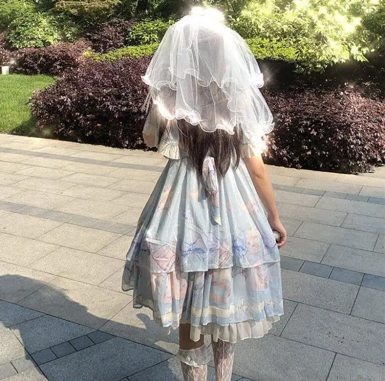 NONSAR Lolita Dress Pillow Dream Girl OP Japanese Summer Print Short Sleeve Fresh Gril In The Graden Party
NONSAR Lolita Dress Pillow Dream Girl OP Japanese Summer Print Short Sleeve Fresh Gril In The Graden Party