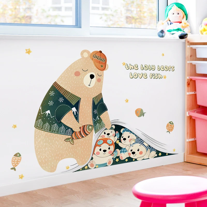 Cartoon Bears Animal Wall Stickers for Kids Nursery Room Living Room Wall Decoration DIY Vinyl Wallpaper Art Decals Home Decor
Cartoon Bears Animal Wall Stickers for Kids Nursery Room Living Room Wall Decoration DIY Vinyl Wallpaper Art Decals Home Decor