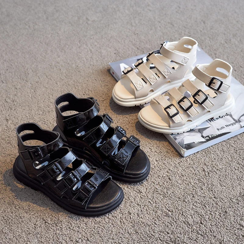 Fashion Baby Girls Gladiator Sandals Black Beach Shoes for Kids Summer Buckle Beige Princess Shoes Flats 3 5 6 7 9 10 11 12 Year 
Fashion Baby Girls Gladiator Sandals Black Beach Shoes for Kids Summer Buckle Beige Princess Shoes Flats 3 5 6 7 9 10 11 12 Year