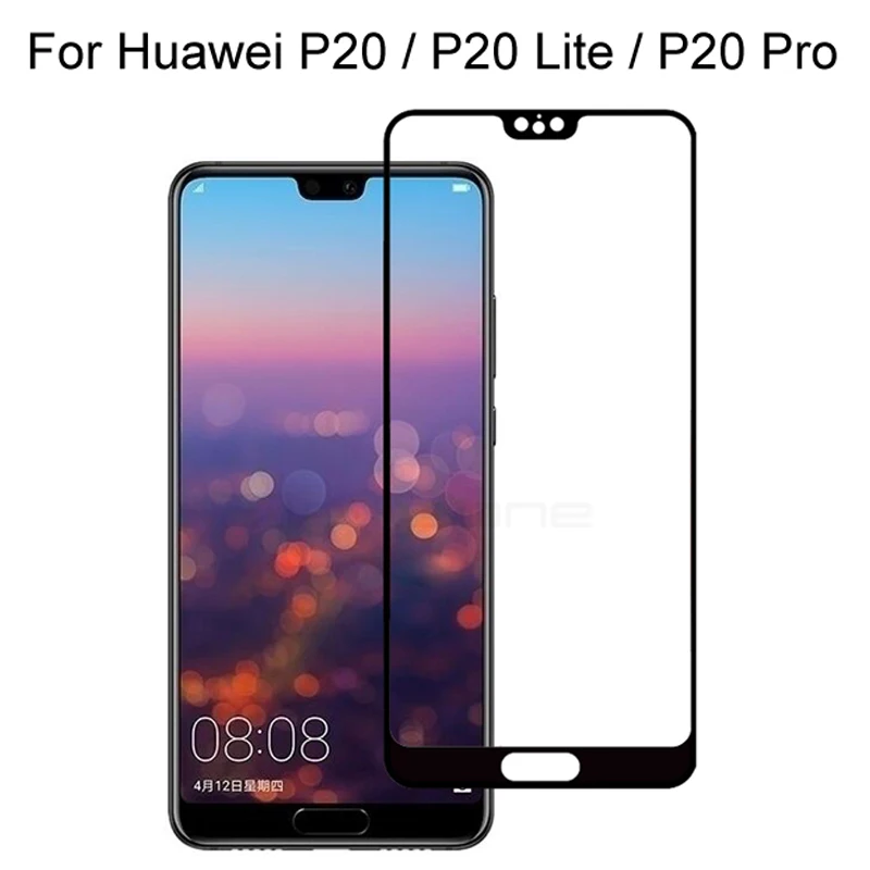 9H Защитное стекло для Huawei P20 Lite Полное покрытие защита экрана закаленное