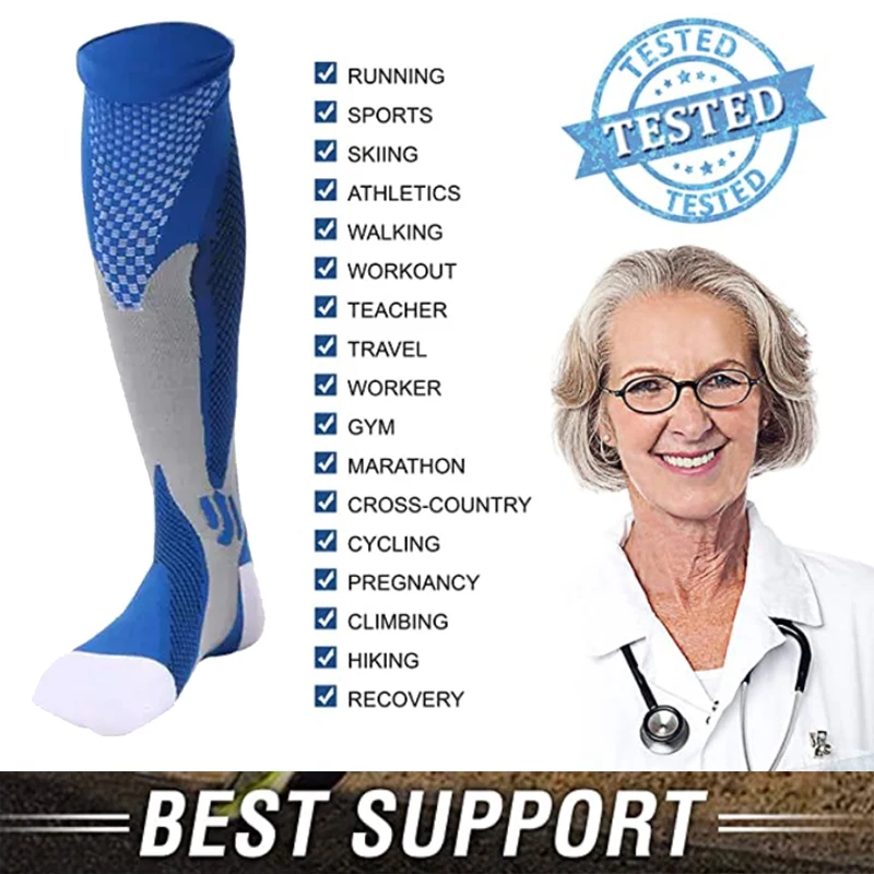 4 Pair Sport Compression Socks for Men & Women 20-30mmhg Circulation Best Support Running Marathon Cycling Varicose Veins
4 Pair Sport Compression Socks for Men & Women 20-30mmhg Circulation Best Support Running Marathon Cycling Varicose Veins