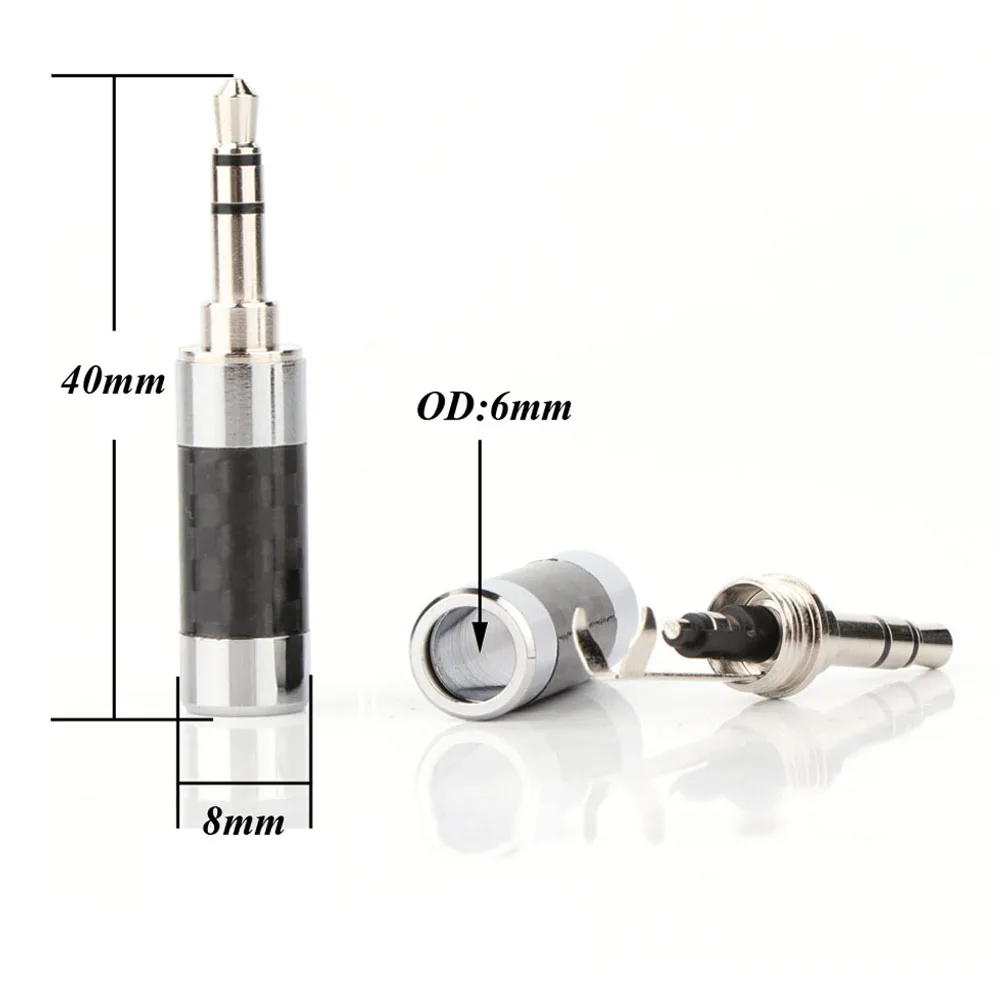 2 Pcs hi-end Rhodium Plated 3.5mm Male Mini STEREO AUDIO JACK Plug Carbon Fiber Body 3.5mm jack connector
2 Pcs hi-end Rhodium Plated 3.5mm Male Mini STEREO AUDIO JACK Plug Carbon Fiber Body 3.5mm jack connector