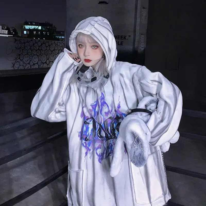 2021 Autumn Winter Hoodies Women Harajuku Big Pockets Aesthetic Graphic Sweatshirts Fairycore Grunge Goth Punk Hooded Jumper
2021 Autumn Winter Hoodies Women Harajuku Big Pockets Aesthetic Graphic Sweatshirts Fairycore Grunge Goth Punk Hooded Jumper