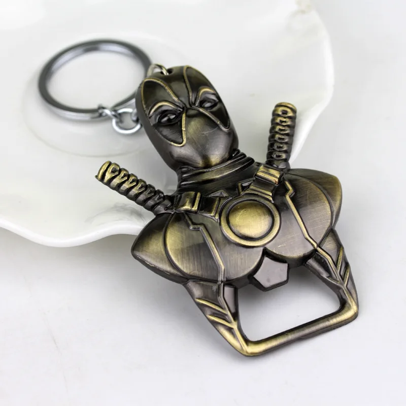 

Zinc Alloy Cute Bottle Opener Keychain Creative Ninja Modelling Beer Openers Pendant Gifts Gold Grey Two Colors Available