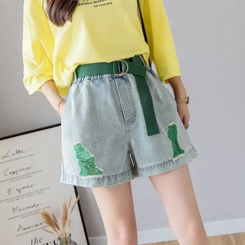 Shorts Womens Summer High Elastic Waist 2020 Denim Preppy Style Casual Patchwork Cuffs Hipster Girl Women Loose Wide Leg Hot New
Shorts Womens Summer High Elastic Waist 2020 Denim Preppy Style Casual Patchwork Cuffs Hipster Girl Women Loose Wide Leg Hot New
