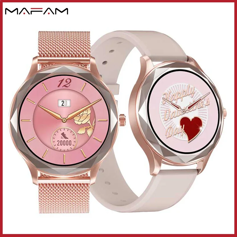 MAFAM DT86 1.09" Women Watch Bluetooth Music Smartwatch Smart Watch Woman Menstrual Monitor Women's Wristwatch Fitness Tracker
MAFAM DT86 1.09" Women Watch Bluetooth Music Smartwatch Smart Watch Woman Menstrual Monitor Women's Wristwatch Fitness Tracker