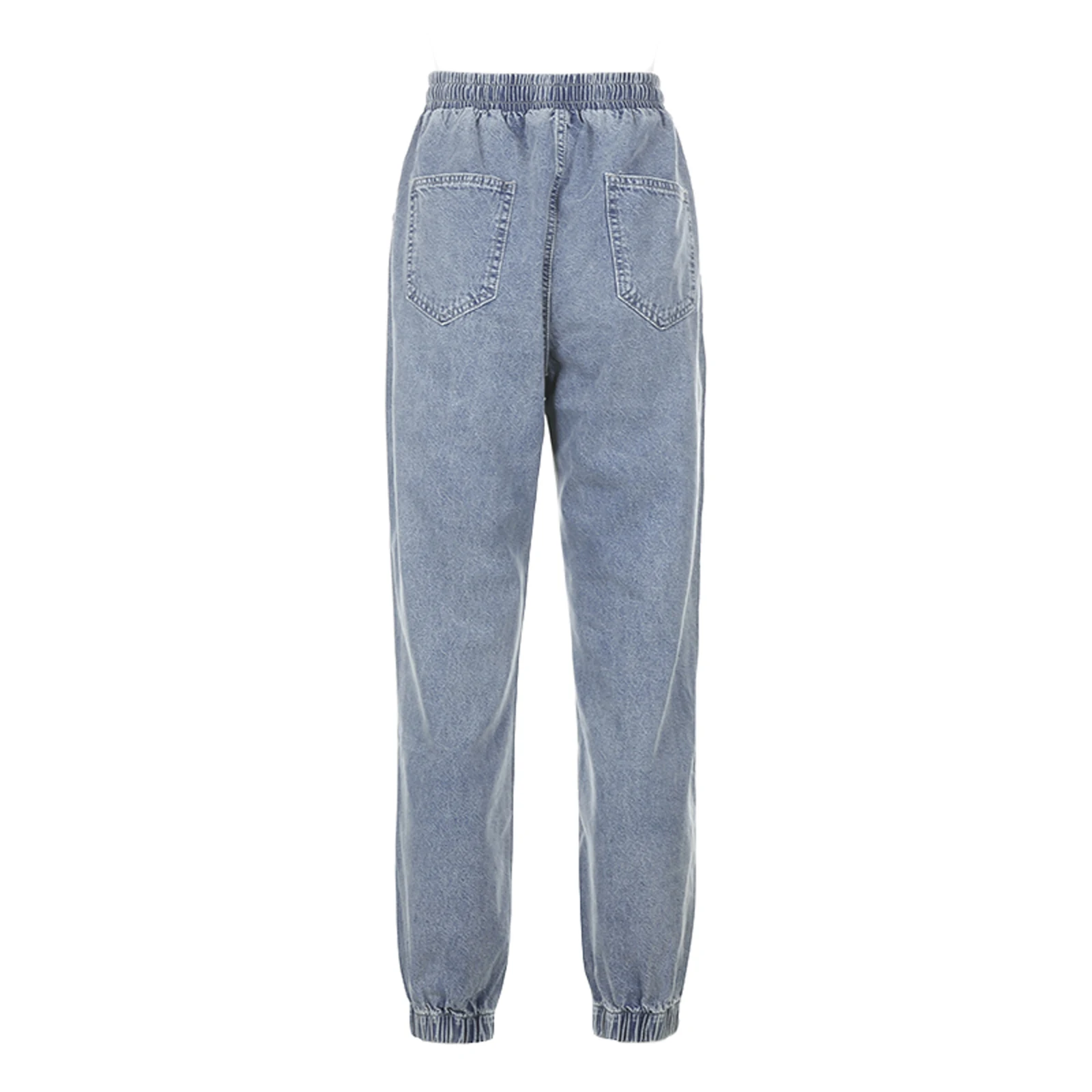 Women Solid Color Jeans, Spring Adults Casual Style Drawstring Pocket High Waisted Pants
Women Solid Color Jeans, Spring Adults Casual Style Drawstring Pocket High Waisted Pants