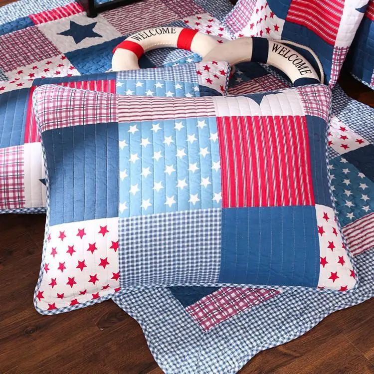 Colorful Stars printed Cotton Patchwork Bedspread for Teens Boys 2/3Piece Twin Full Queen size Bedspread Pillowshams Reversible
Colorful Stars printed Cotton Patchwork Bedspread for Teens Boys 2/3Piece Twin Full Queen size Bedspread Pillowshams Reversible