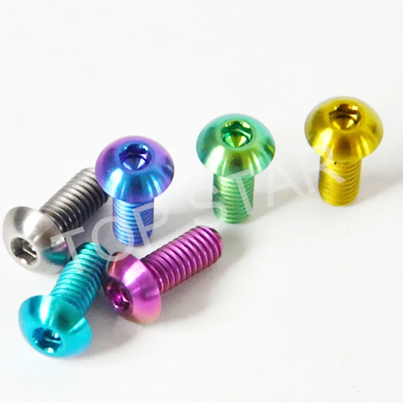 12 PCS M4 Bike Titanium Bolt M4 x 6/8/10/12/15/20mm Hex Socket Screws Road Bike Mtb Bike Multicolor DIY Titanium Fasteners
12 PCS M4 Bike Titanium Bolt M4 x 6/8/10/12/15/20mm Hex Socket Screws Road Bike Mtb Bike Multicolor DIY Titanium Fasteners