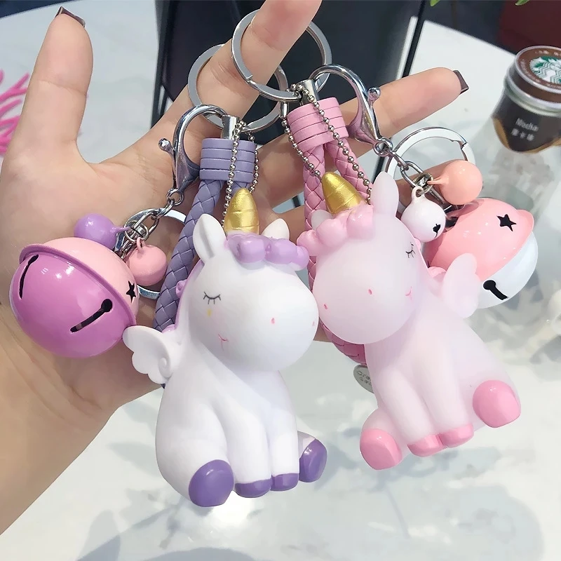 Unicorn Keychain Knitted rope bell Car keyrings Women's bags Decoration Accessories Pendants Jewelry Children Gifts
Unicorn Keychain Knitted rope bell Car keyrings Women's bags Decoration Accessories Pendants Jewelry Children Gifts