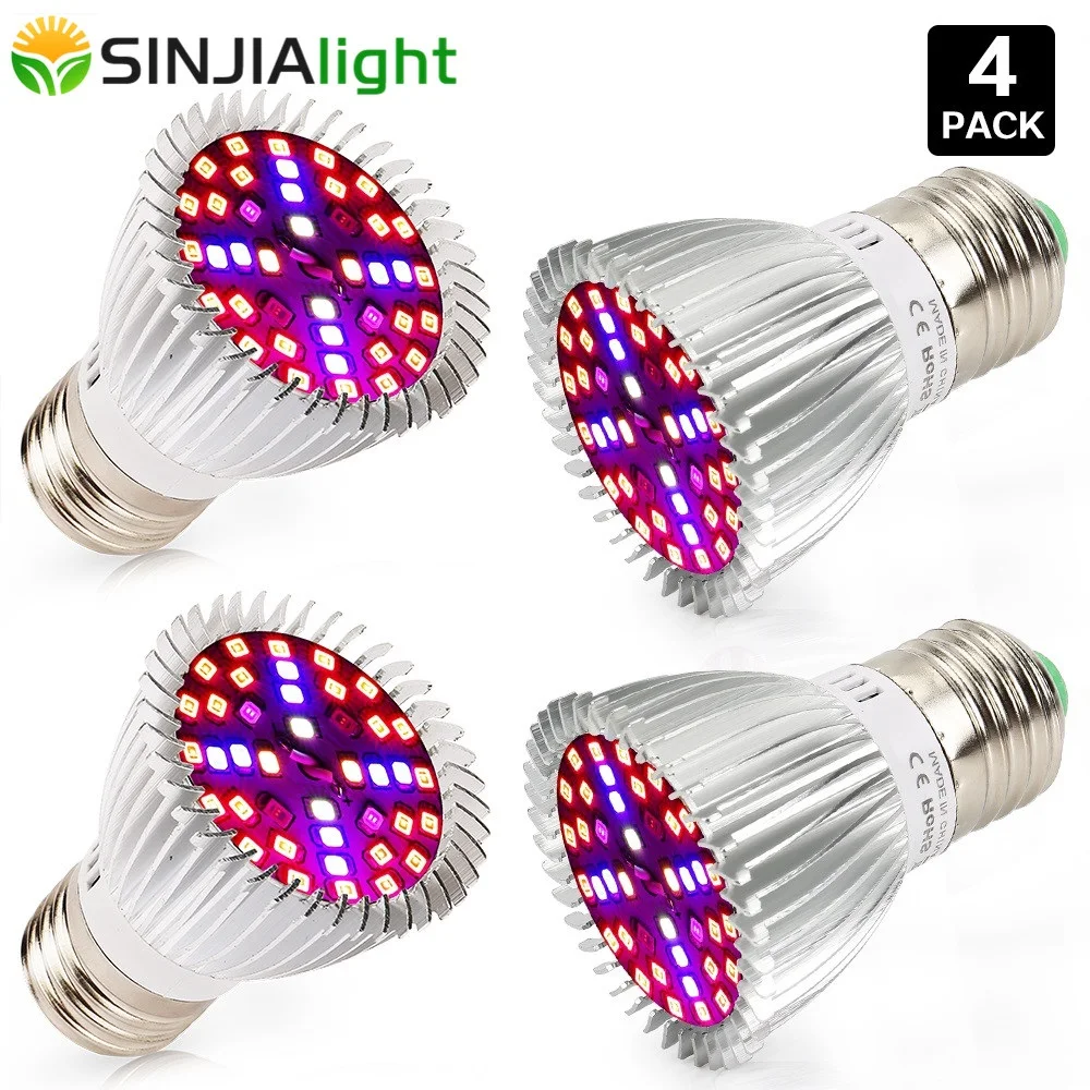 4PCS LED Grow Lights 40LEDs Plant Lamp Full Spectrum Fitolampy Flower Bulb For Hydroponics Grow Box Indoor Plant Light E27
4PCS LED Grow Lights 40LEDs Plant Lamp Full Spectrum Fitolampy Flower Bulb For Hydroponics Grow Box Indoor Plant Light E27