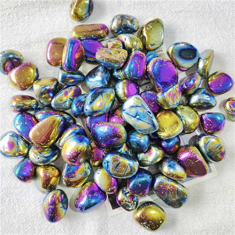 Rainbow Aura Crystal Tumbled Stones Natural Gemstones Healing Reiki Decoration For Sale 
Rainbow Aura Crystal Tumbled Stones Natural Gemstones Healing Reiki Decoration For Sale
