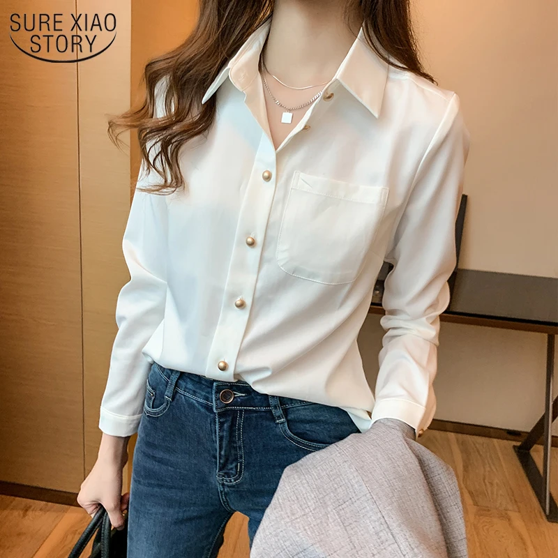 2021 White Chiffon Blouses Women Solid Button Clothing Office Lady New Long Sleeve Cardigan Women Shirts Blusas Mujer 10694
2021 White Chiffon Blouses Women Solid Button Clothing Office Lady New Long Sleeve Cardigan Women Shirts Blusas Mujer 10694
