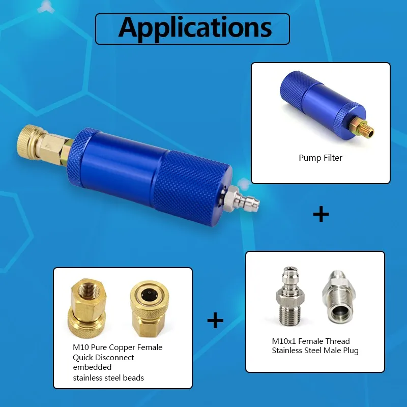 Ручной фильтр для пейнтбола PCP с фильтрующим хлопковым насосом резьба M10x1