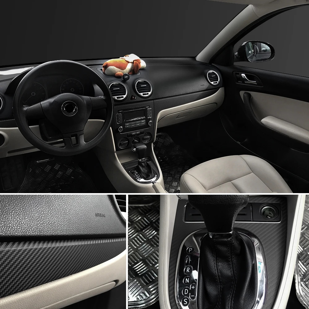 30x127 см 3D 5D автомобильные виниловые наклейки из углеродного волокна для Toyota Yaris