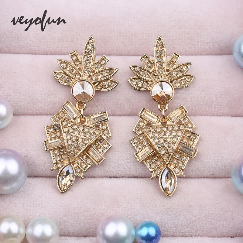 Veyofun Geometric Crystal Rhinestone Drop Earrings Trendy Party Dangle Earrings Fashion Jewelry for Women Gift
Veyofun Geometric Crystal Rhinestone Drop Earrings Trendy Party Dangle Earrings Fashion Jewelry for Women Gift