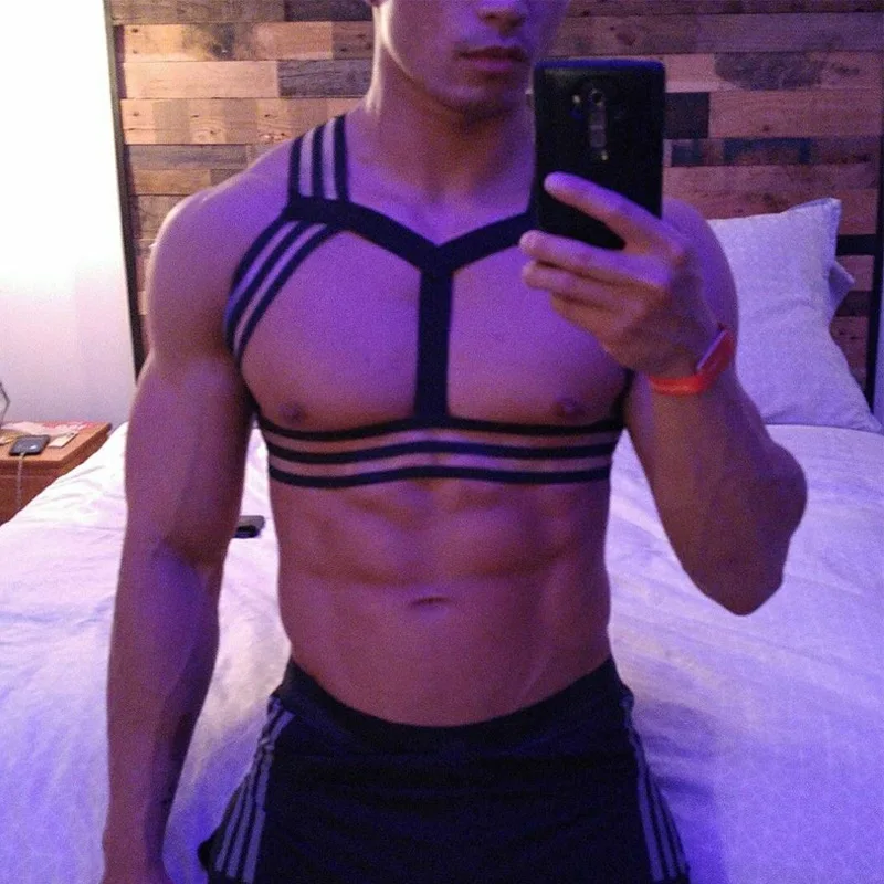 Erotic Underwear Men Elastic Bandages Short Vest Sleeveless Garment Costume Straitjacket Sexy Mini Crop Top Club Gay Wear
Erotic Underwear Men Elastic Bandages Short Vest Sleeveless Garment Costume Straitjacket Sexy Mini Crop Top Club Gay Wear