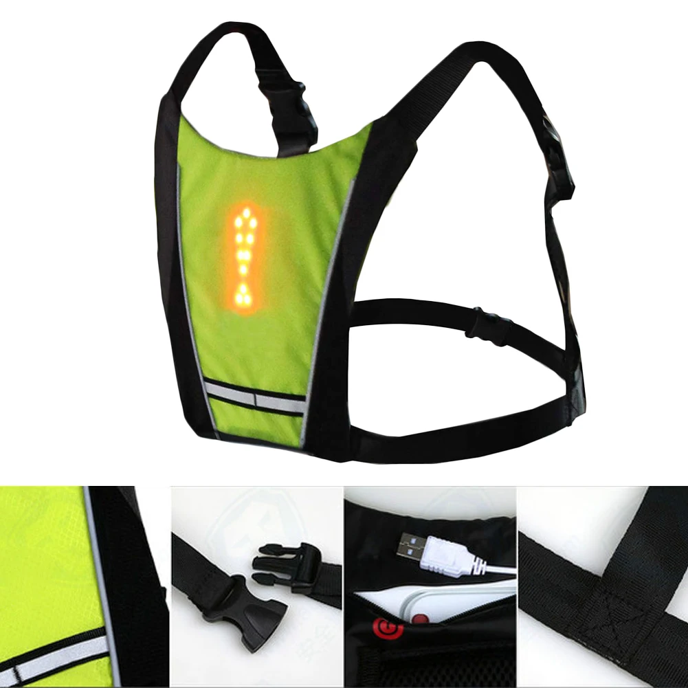 Wireless Cycling Vest Turn Signal Led Reflective Vest Usb Charging Signal Riding Accessories Capacity Bike Turn Signal Light
Wireless Cycling Vest Turn Signal Led Reflective Vest Usb Charging Signal Riding Accessories Capacity Bike Turn Signal Light