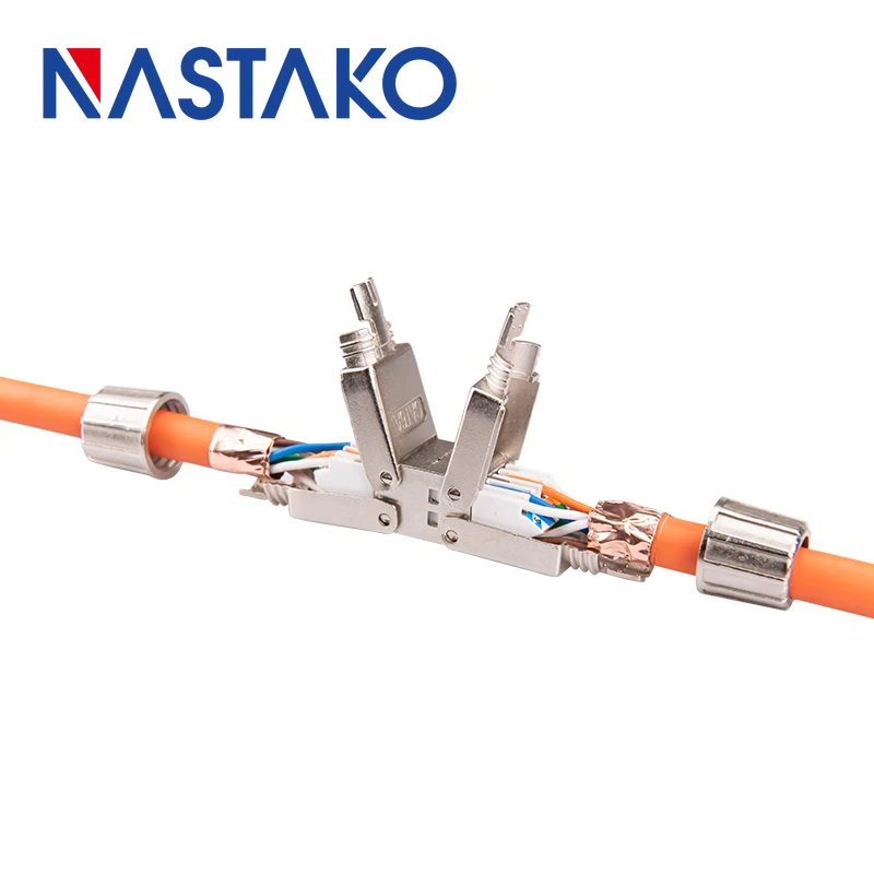 

Cat6A Cat7 Cable Extender Junction Adapter Connection Box RJ45 Lan Cable Extension Connector Full Shielded Toolless