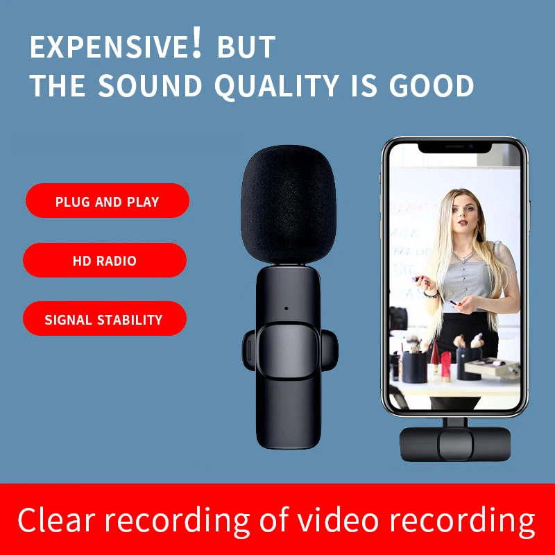 Wireless Lapel Microphone Convenient Lavalier Mic Noise Reduction Live Interview Mobile Phone Recording for iOS Type C
Wireless Lapel Microphone Convenient Lavalier Mic Noise Reduction Live Interview Mobile Phone Recording for iOS Type C