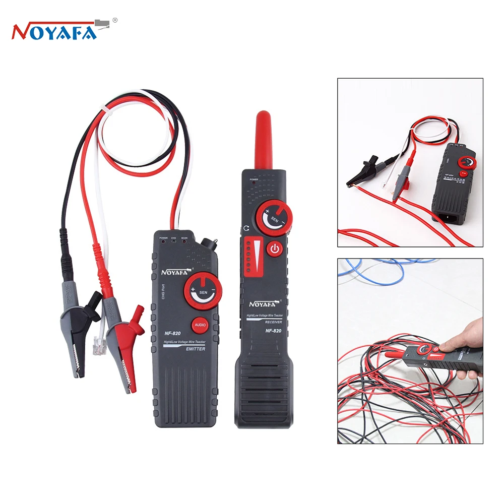 NOYAFA New NF-820 Underground Wire Locator Cable Finder Anti-Interference Wire Tracker Cable RJ45 RJ11 BNC Cable Wire tester
NOYAFA New NF-820 Underground Wire Locator Cable Finder Anti-Interference Wire Tracker Cable RJ45 RJ11 BNC Cable Wire tester