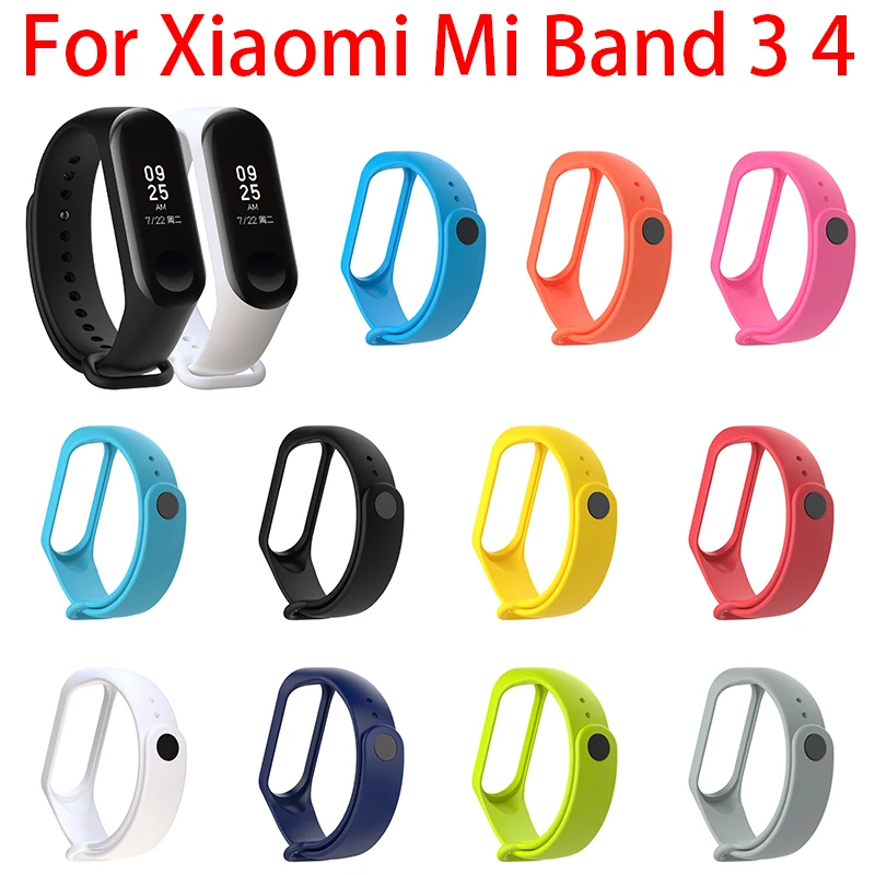 Ремешок для смарт-браслета Xiaomi Mi Band 3 4 сменные ремешки из ТПУ наручный браслет