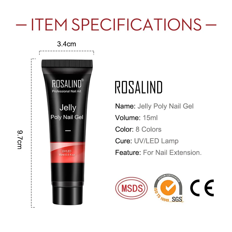 ROSALIND Acrylic Poly Nail Gel Kit Quick Nail Extension Glitter Gel Enamel Semi Permanent With UV Lamp For Manicure Tool Set
ROSALIND Acrylic Poly Nail Gel Kit Quick Nail Extension Glitter Gel Enamel Semi Permanent With UV Lamp For Manicure Tool Set